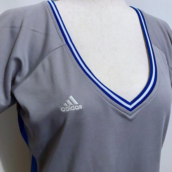 Adidas NWOT NBA Heather Grey, White and Blue Jersey Women XL - Picture 3 of 14